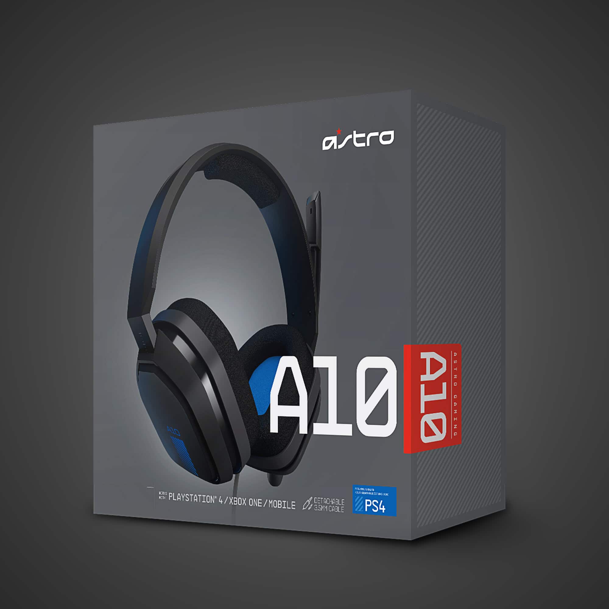 Alt View 17. Astro Gaming - A10 Wired Stereo Over-the-Ear Gaming Headset for PS4 & PS5 with Flip-to-Mute Mic - Black/Blue.