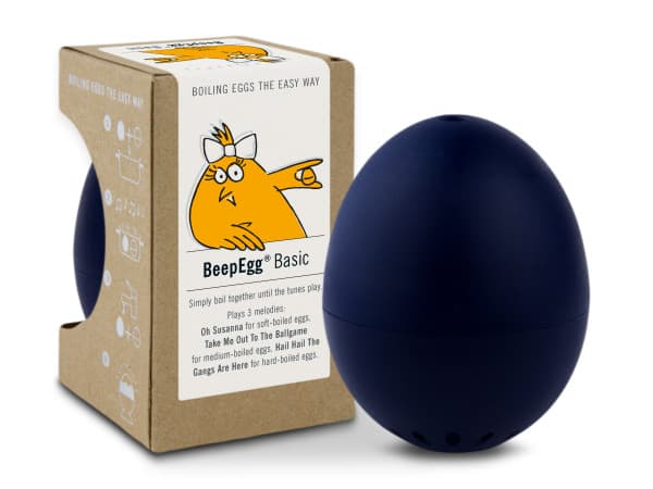 BrainStream - BeepEgg Basic Egg Timer with Musical Alerts, Nightblue - Blue