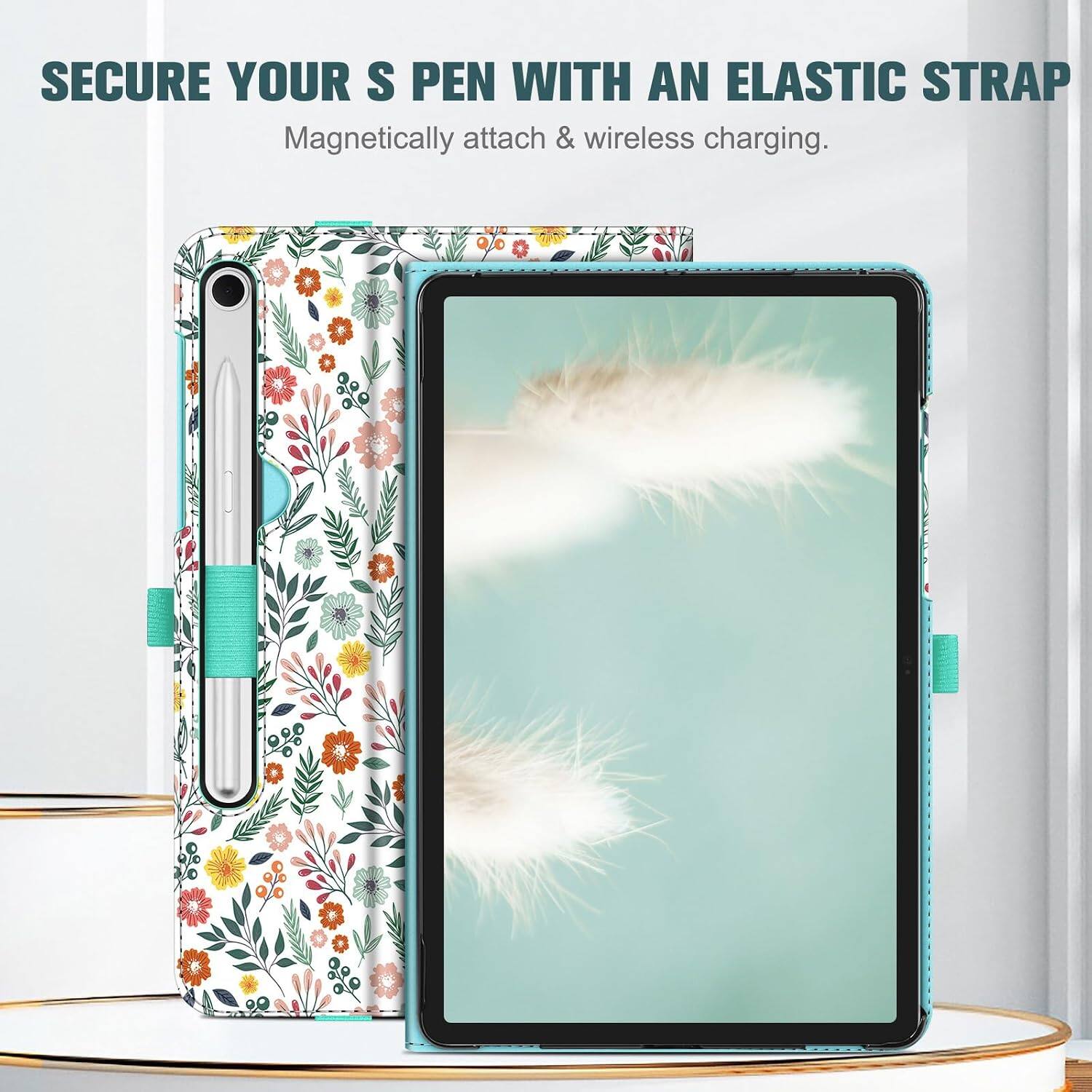 SECURE YOUR S PEN WITH AN ELASTIC STRAP  
Magnetically attach & wireless charging.