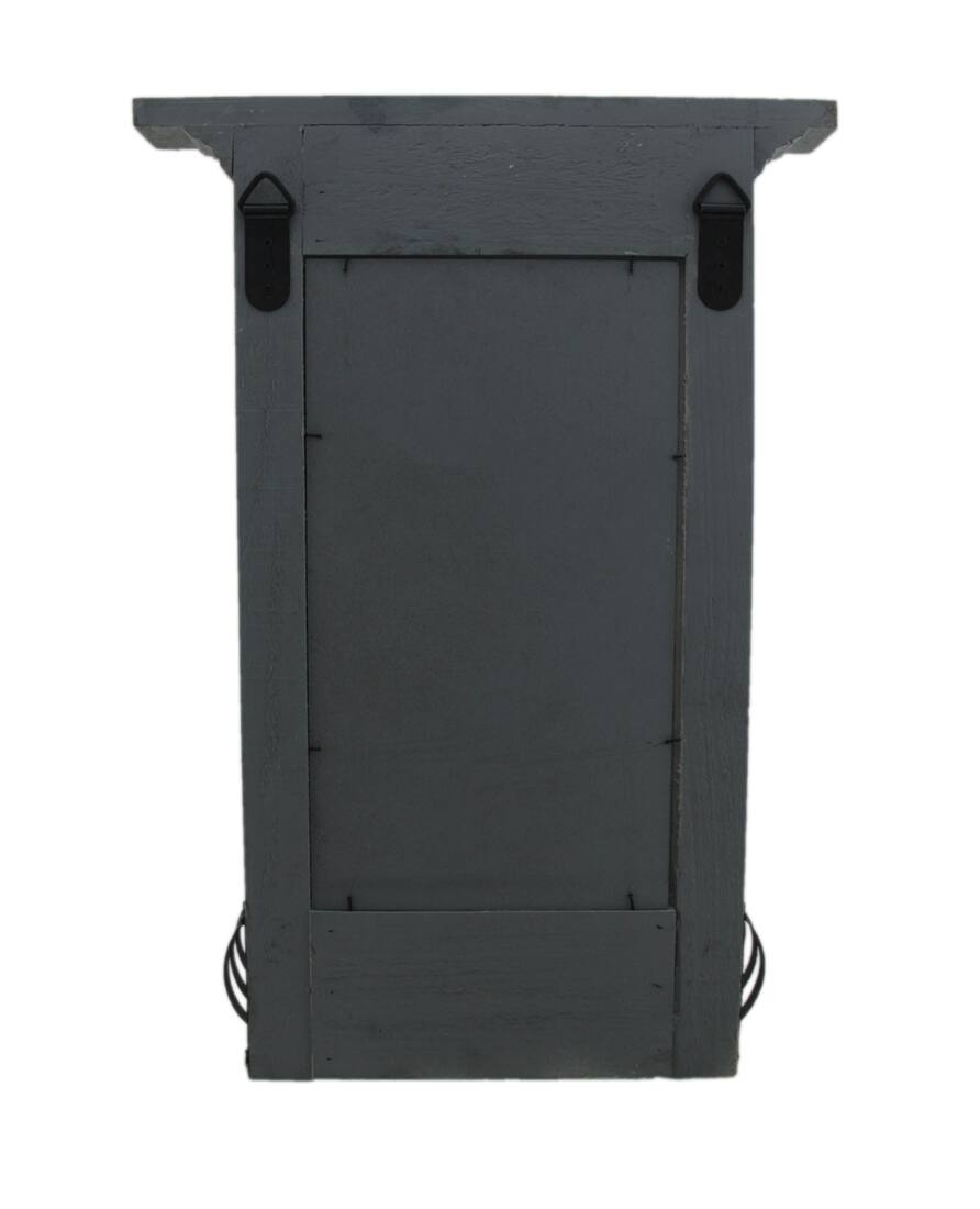 Alt View 2. Zeckos - Light Blue 5.7x11x18.5 Wood Wall Chalkboard - Gray.