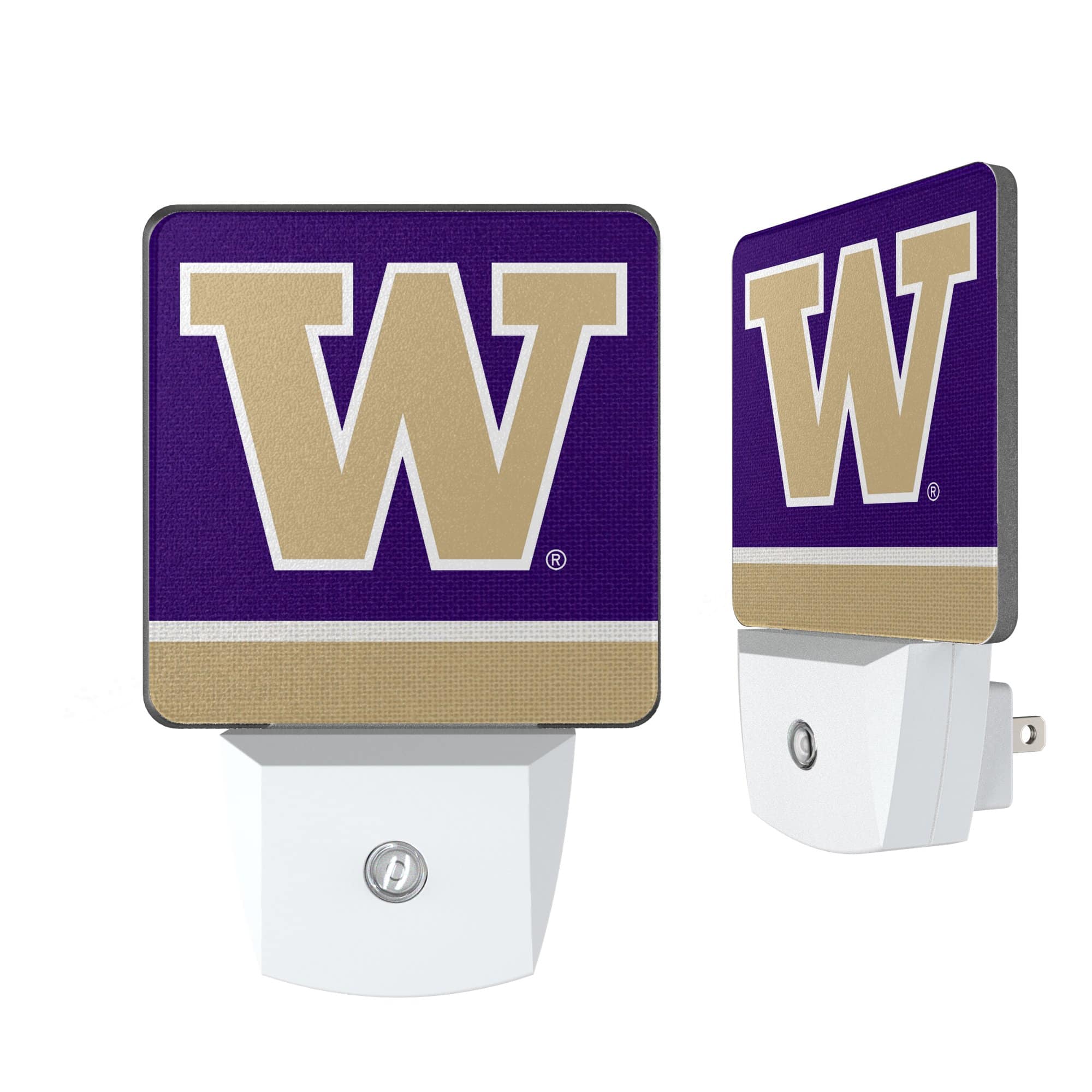 Keyscaper - Washington Huskies Stripe Design Nightlight 2-Pack - Multicolor