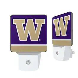Keyscaper - Washington Huskies Stripe Design Nightlight 2-Pack - Multicolor