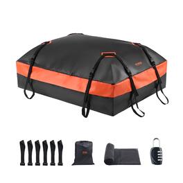 VEVOR - Car Rooftop Cargo Carrier Bag, 21 Cubic Feet Car Roof Cargo Carrier - Blac,Orange