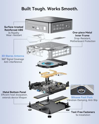 GEEKOM Air12 Mini PC with 12th Gen Intel N100, 16GB DDR5 RAM& GEEKOM Air12 Mini PC with 12th Gen Intel N100, 16GB DDR5 RAM&