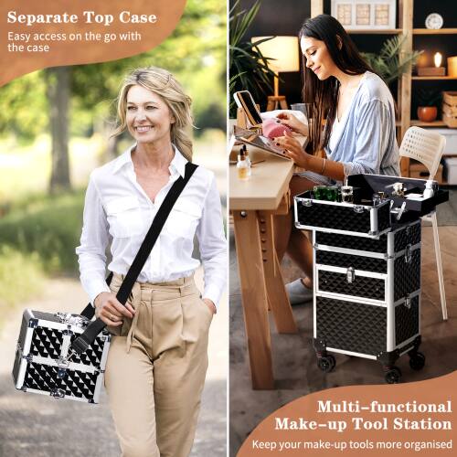 Separate Top Case  
Easy access on the go with the case  

Multi-functional Make-up Tool Station  
Keep your make-up tools more organised