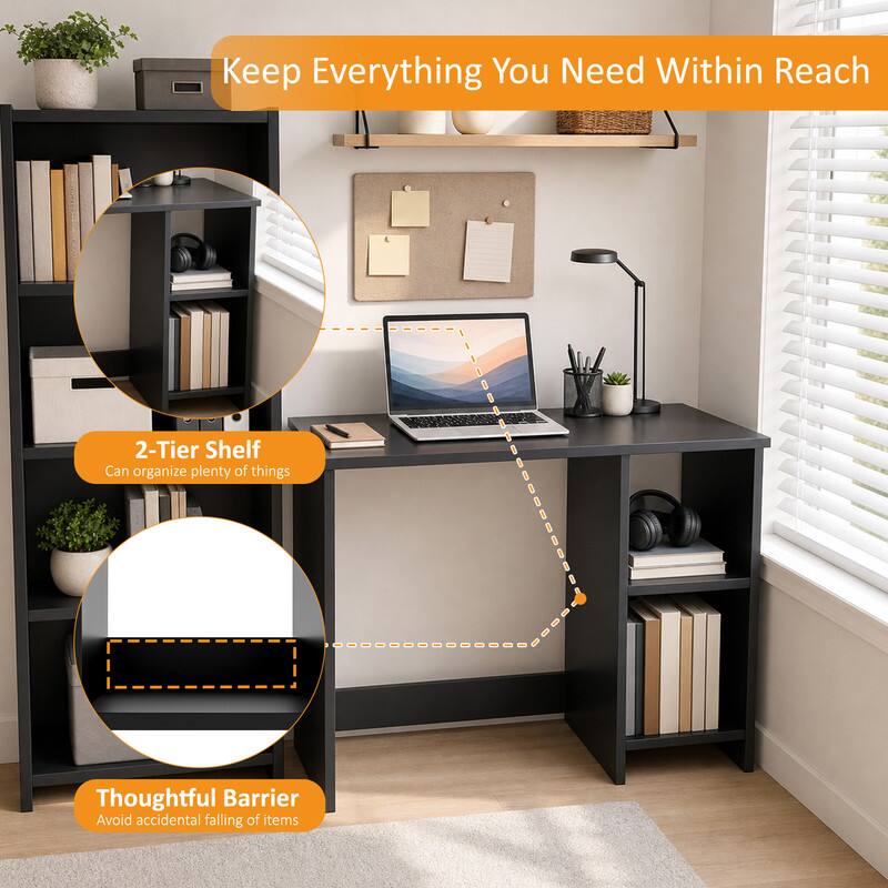 Keep Everything You Need Within Reach

2-Tier Shelf
Can organize plenty of things

Thoughtful Barrier
Avoid accidental falling of items