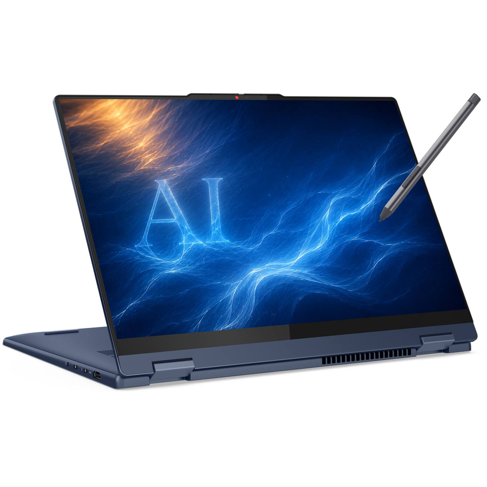 Front. Lenovo - IdeaPad Flex 5 2-in-1 16" FHD+ Touchscreen Laptop - Copilot+ PC - AMD Ryzen AI 5 - 16GB RAM - 512GB SSD - Digital Pen - Blue.