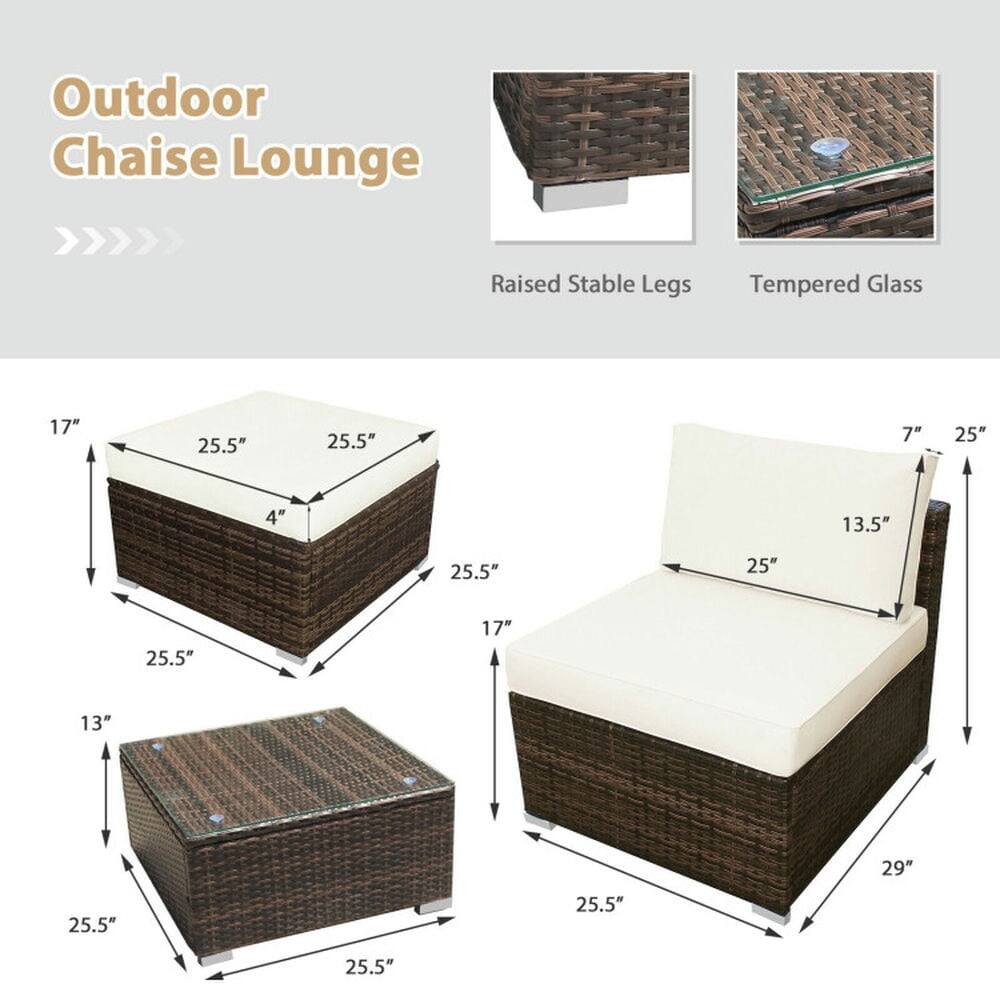 Outdoor Chaise Lounge  
Raised Stable Legs  
Tempered Glass  

Dimensions:  
- 17"  
- 25.5"  
- 25.5"  
- 7"  
- 25"  
- 4"  
- 13.5"  
- 25.5"  
- 25"  
- 25.5"  
- 17"  
- 13"  
- 29"  
- 25.5"  
- 25.5"  
- 25.5"