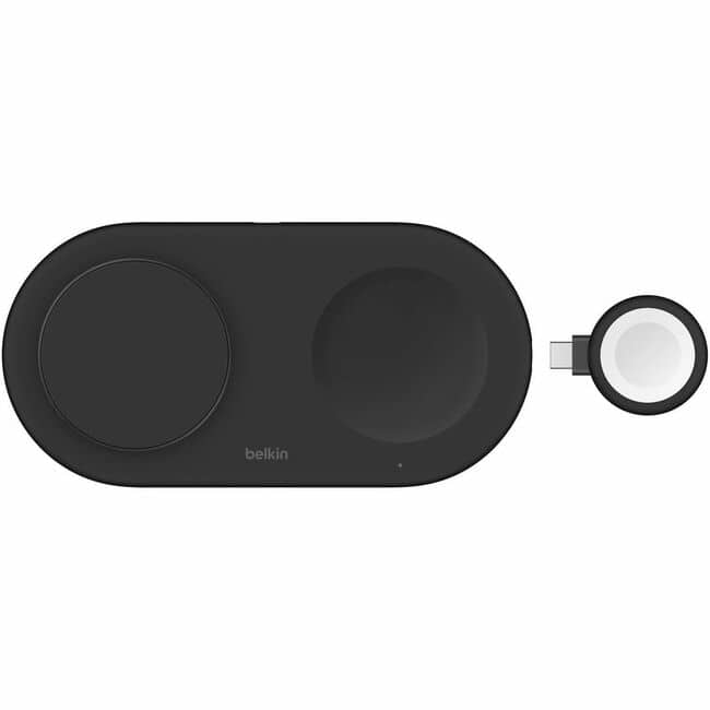 Belkin - BoostCharge Pro 3-in-1 Magnetic Wireless Charging Pad with Qi2 15W - For iPhone, Qi2-enabled Device, AirPod - Black