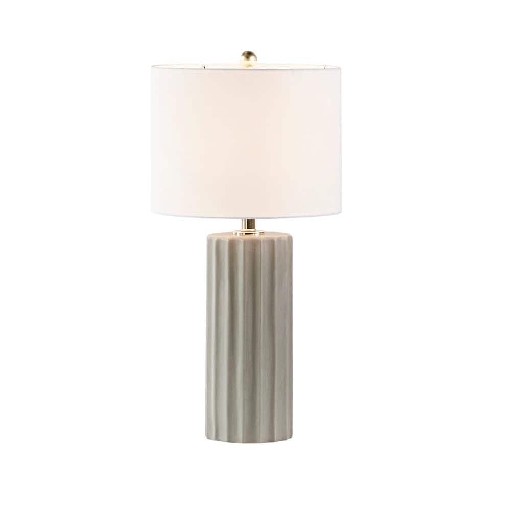Luckbyte - Ribbed Ceramic Table Lamp