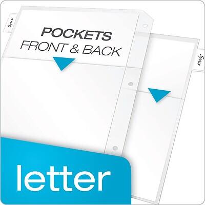 POCKETS FRONT & BACK  
letter