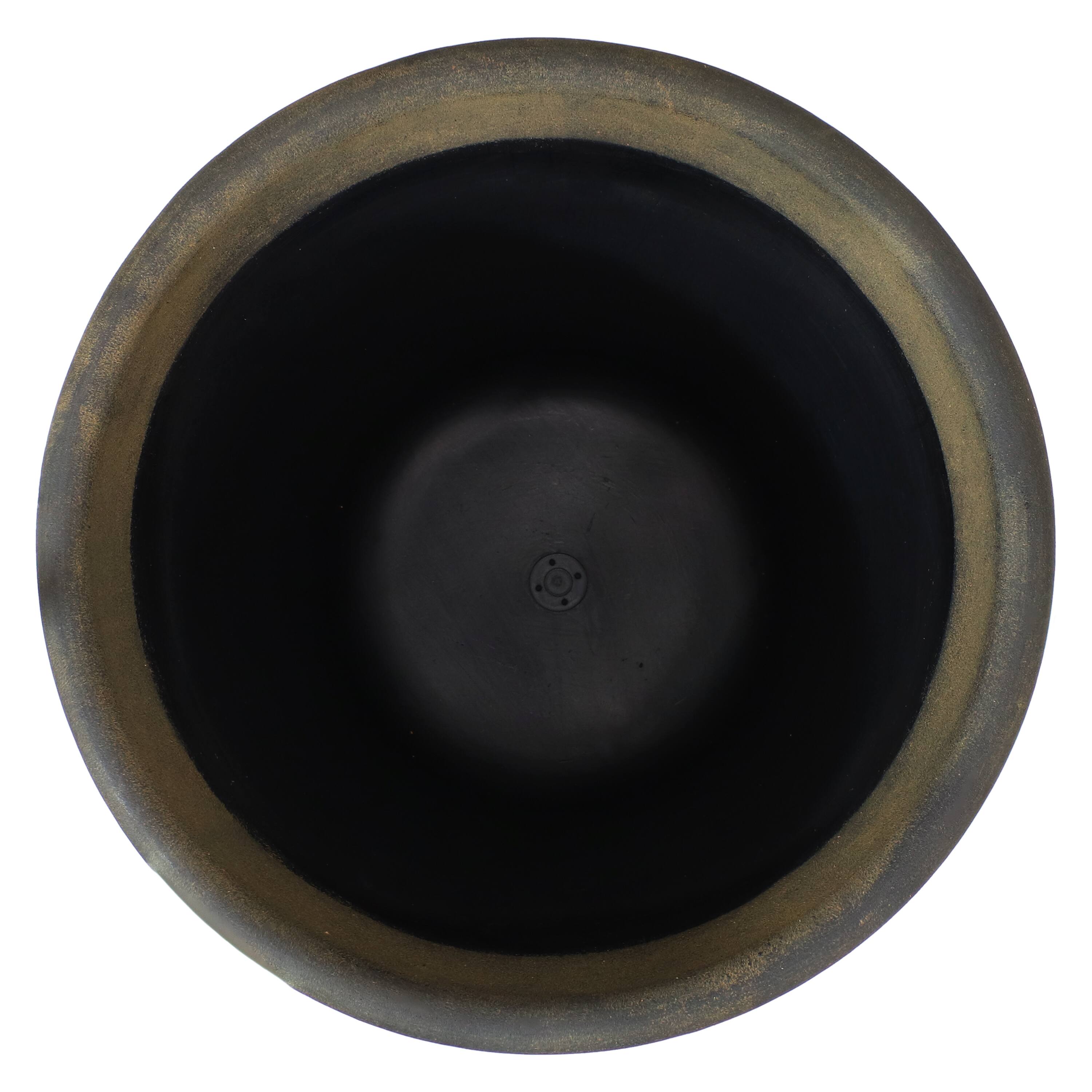 Alt View 7. Sunnydaze - 19.5 in Arabella Polyresin Outdoor Planter - Set of 4 - Sable.