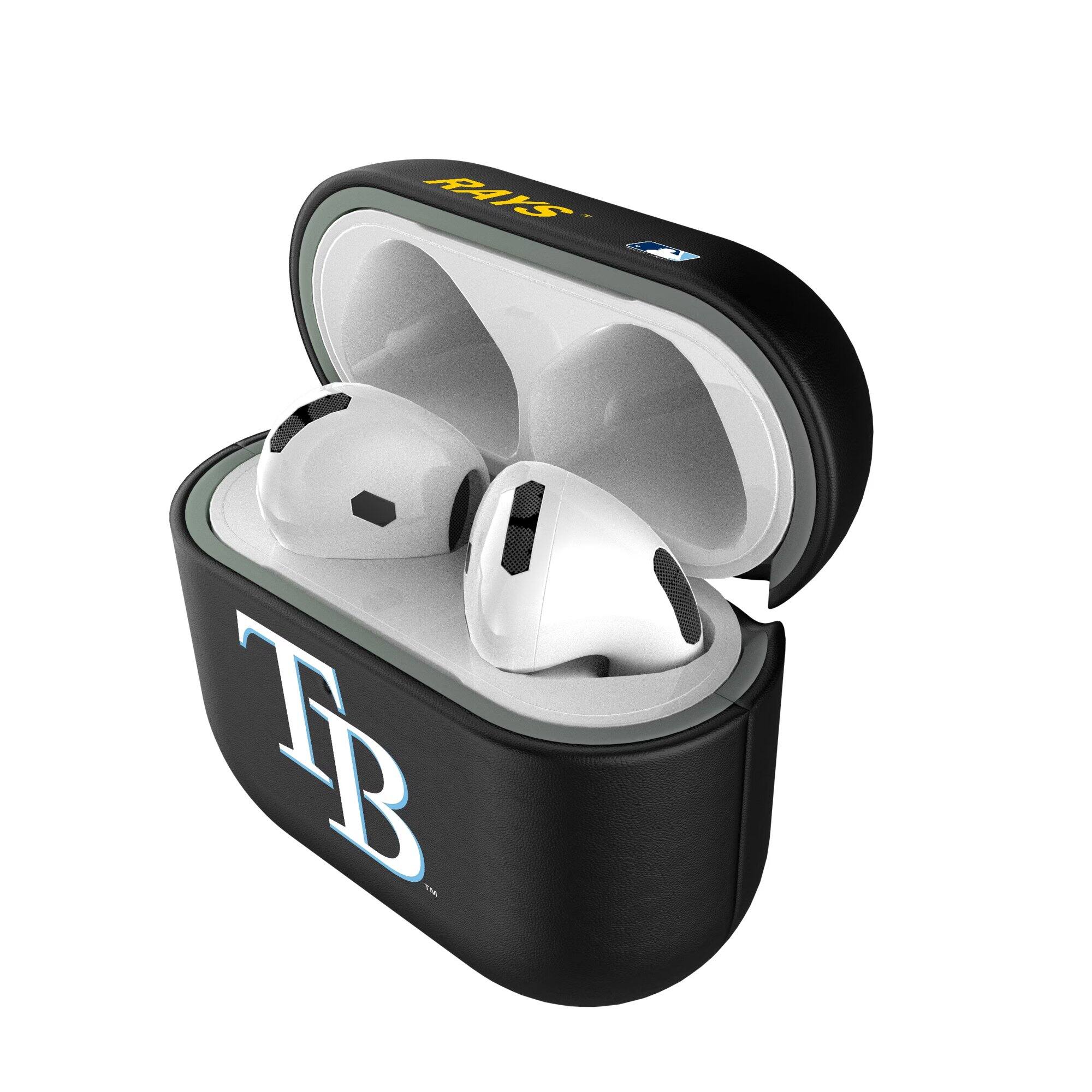 Alt View 3. Keyscaper - Tampa Bay Rays Tampa Bay Rays Insignia AirPods 4th Generation Case Cover - No Size - Black.