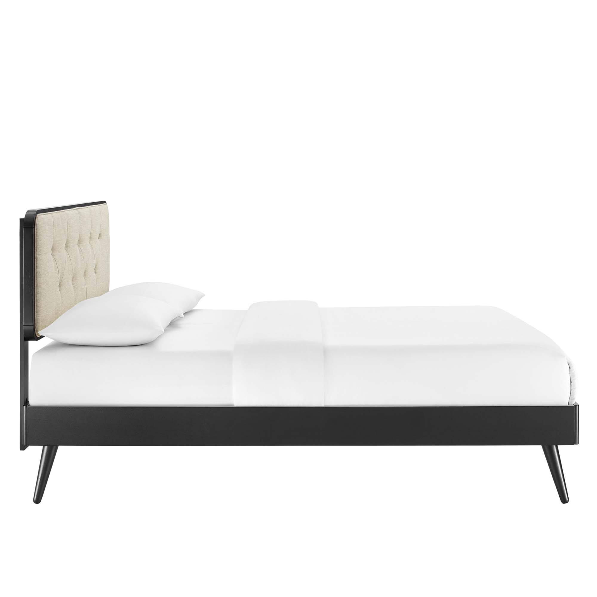Alt View 2. Modway - Peyton Performance Velvet Full Platform Bed - White.