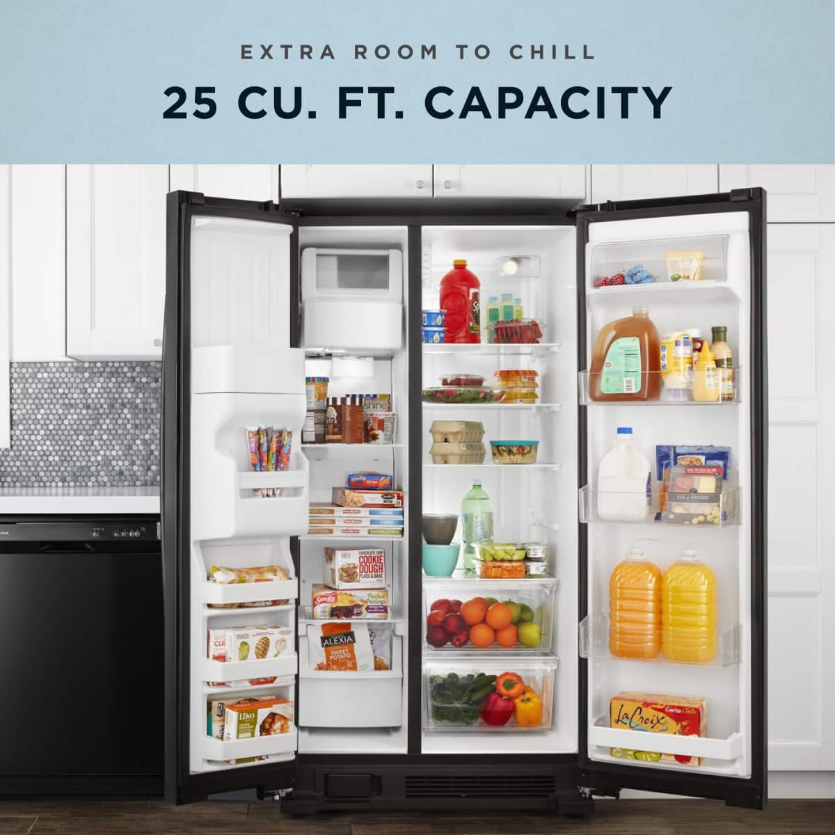 EXTRA ROOM TO CHILL
25 CU. FT. CAPACITY