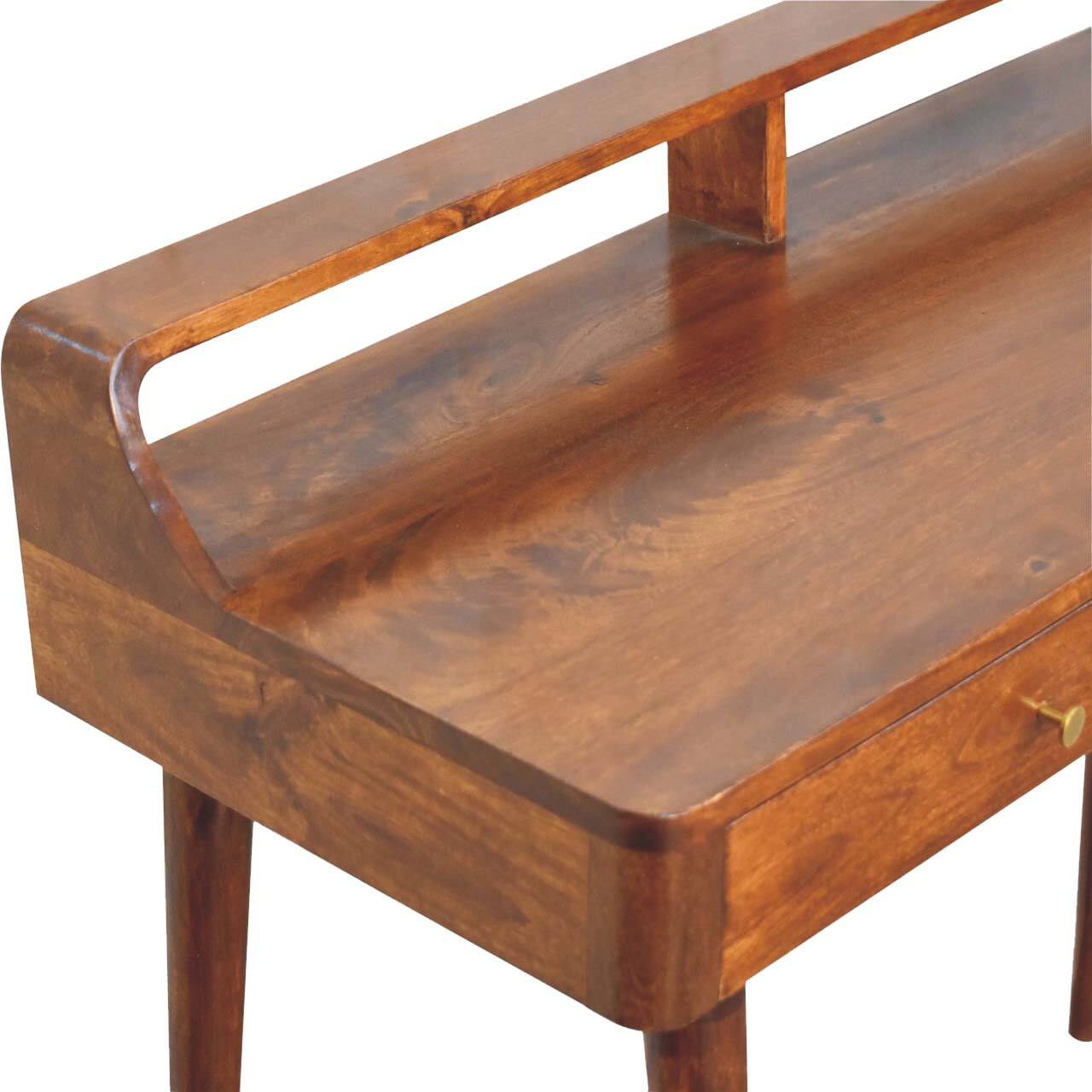 Alt View 2. Artisan Furniture - Elevated Chestnut Console Table - chestnut.