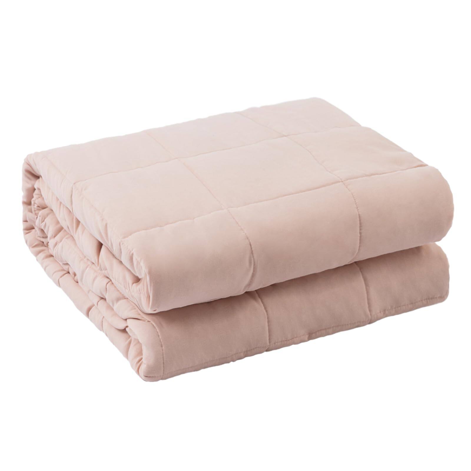Front. Paradigms Interiors - Weighted Blanket For Adults 60 x80 Dark Queen Size High Breathability Heavy Soft Material With Glass Beads ... - Light Pink-60"x80",20lbs.