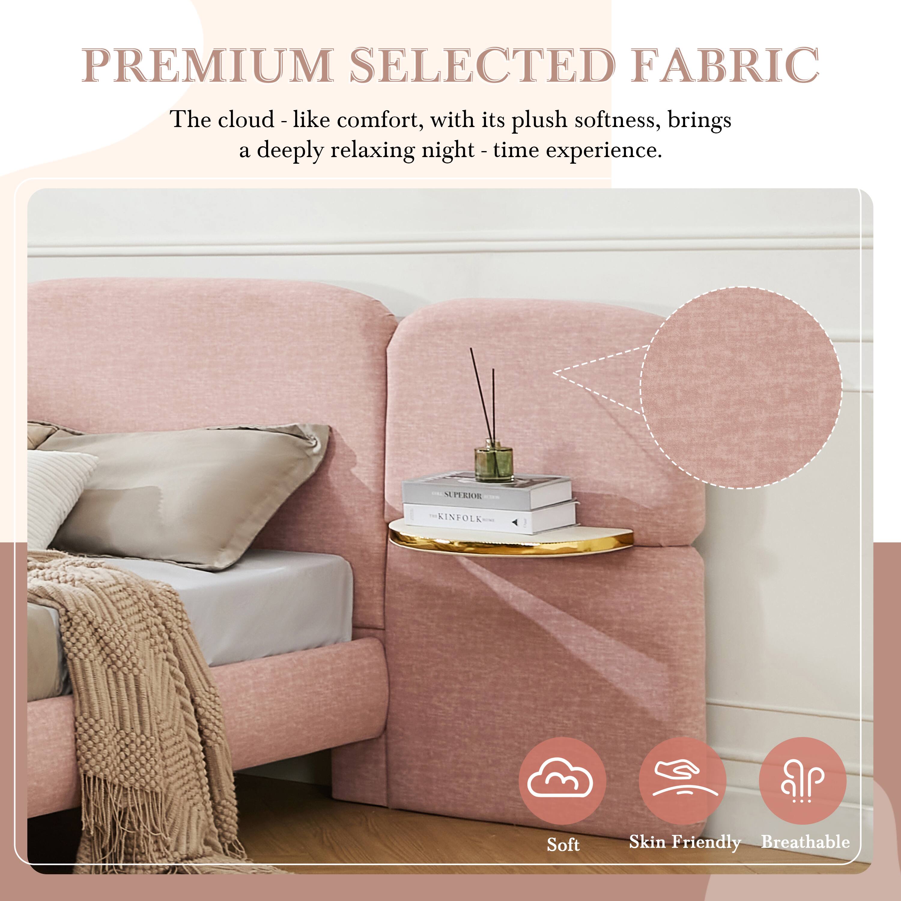 PREMIUM SELECTED FABRIC

The cloud-like comfort, with its plush softness, brings a deeply relaxing night-time experience.

Soft
Skin Friendly
Breathable