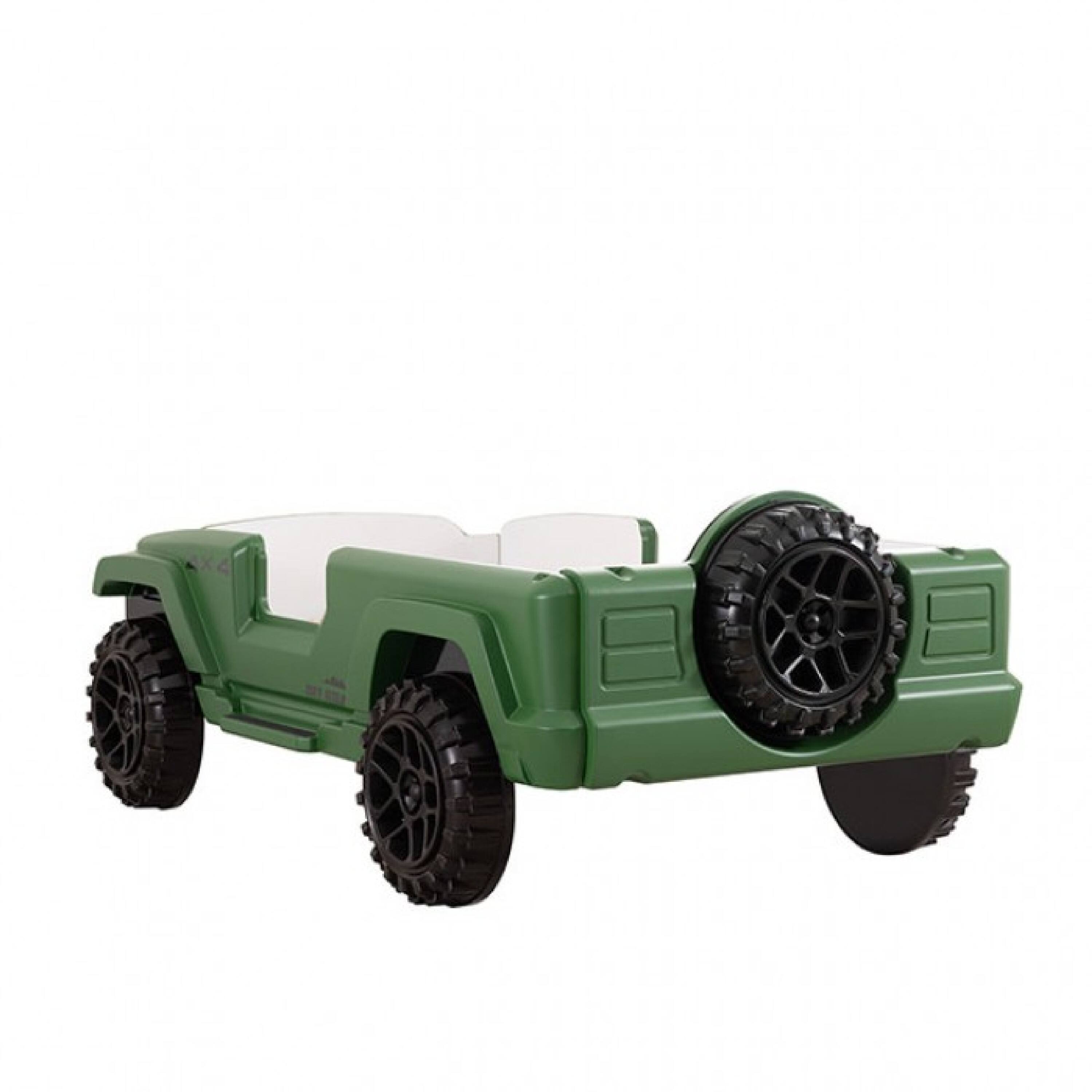 Alt View 2. Manhattan Lane - Randy SUV Twin Bed with Lights and Sound Effects, Green Faux Leather - Green.