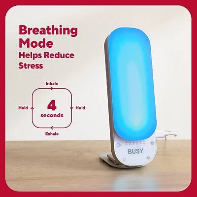 Breathing Mode Helps Reduce Stress

Inhale  
Hold 4 seconds  
Hold  
Exhale

BUSY