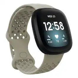 StrapsCo - Endurance Band Silicone Rubber Watch Strap For Fitbit Sense 2 (Medium-Long) - Gray