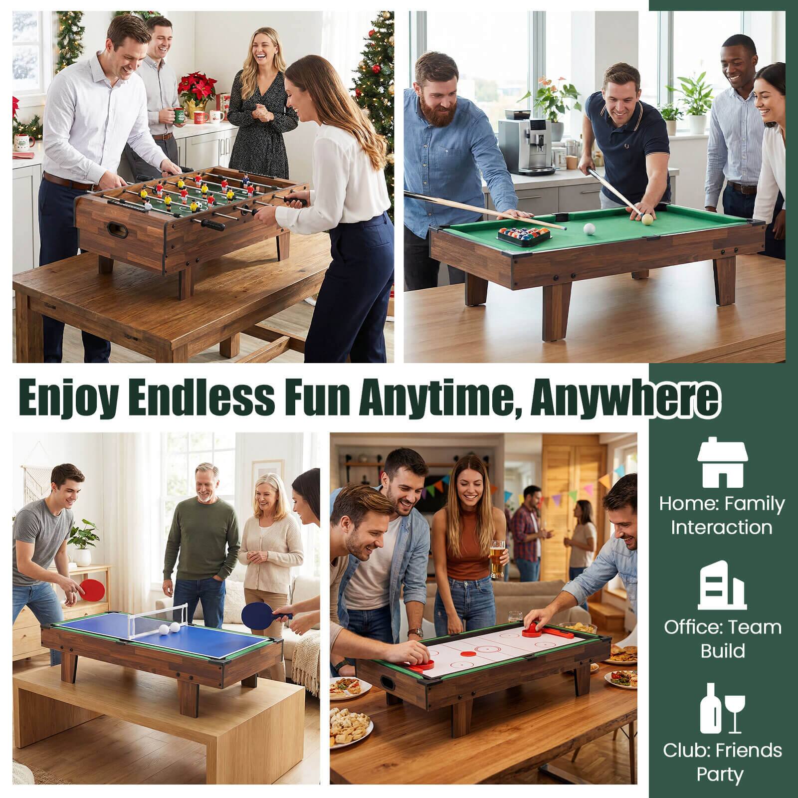 Enjoy Endless Fun Anytime, Anywhere

Home: Family Interaction  
Office: Team Build  
Club: Friends Party