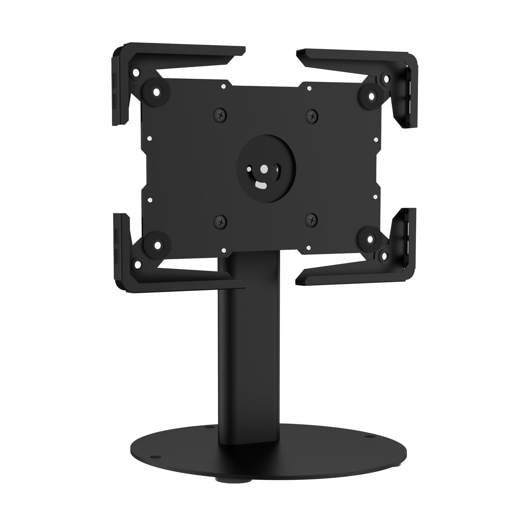 Left. Mount-It! - Universal Tablet Countertop Stand with Tilt & Rotation for Most 9.7″‑13″ Tablets, Free‑Standing or Bolt‑Down, Black - Black.