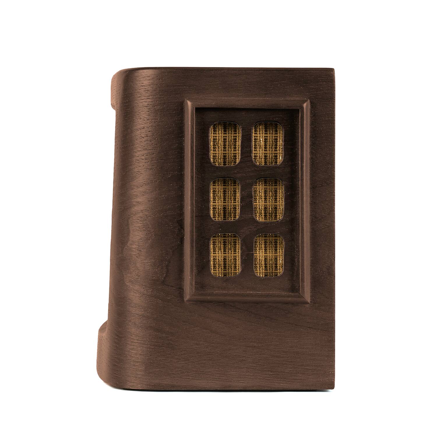 Left. Fuse Audio - Fuse VINT Retro Vintage Radio with Bluetooth and QI Wireless Phone Charger | Real Wood Box - Brown.