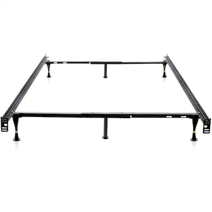 Front. MALOU - MALOU Structures® Glide Full/Twin Adjustable Bed Frame - Black.
