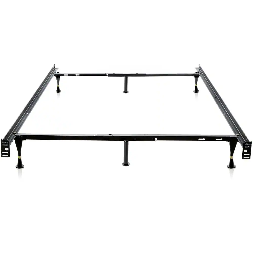 Front. MALOU - MALOU Structures® Glide Full/Twin Adjustable Bed Frame - Black.