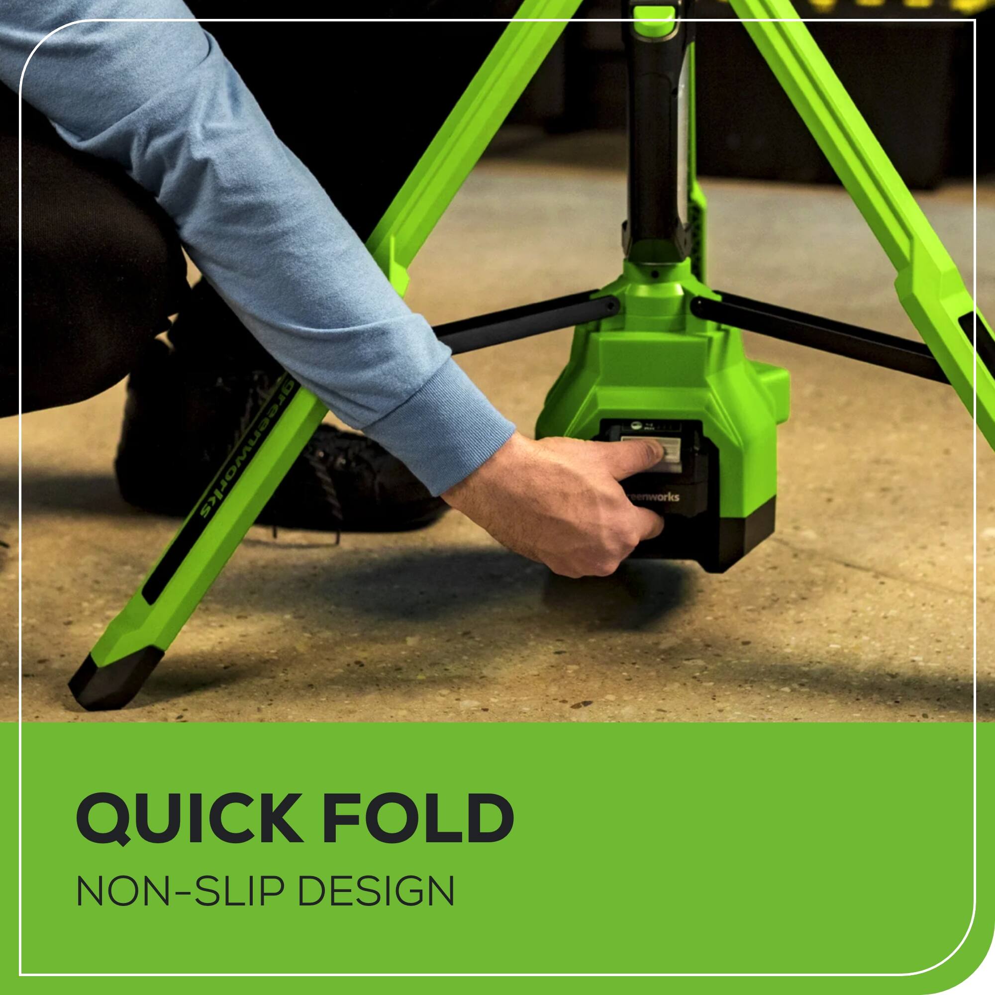 greenworks cenwor QUICK FOLD NON-SLIP DESIGN