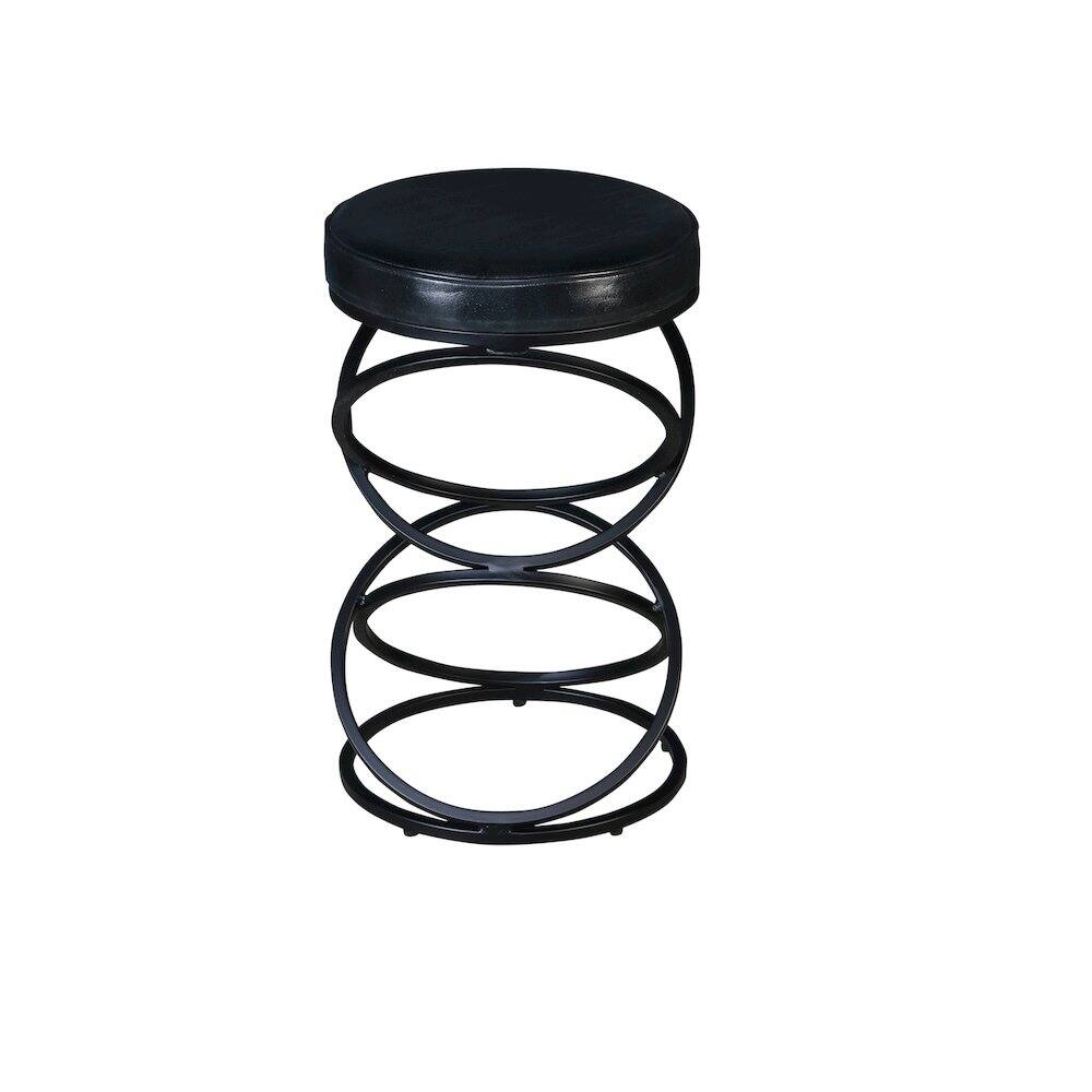 Back. Porter Designs - Polaris Leather 24" Bar Stool - Gray.