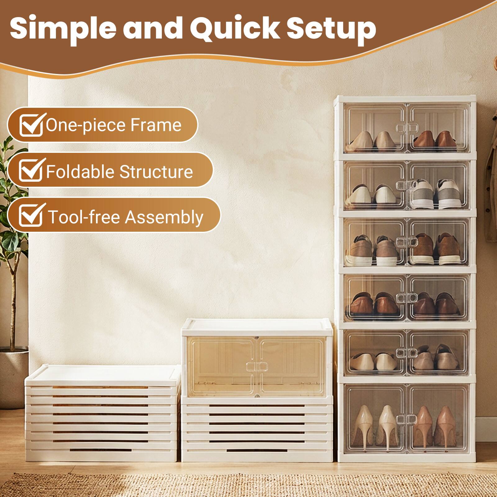 Simple and Quick Setup

- One-piece Frame
- Foldable Structure
- Tool-free Assembly