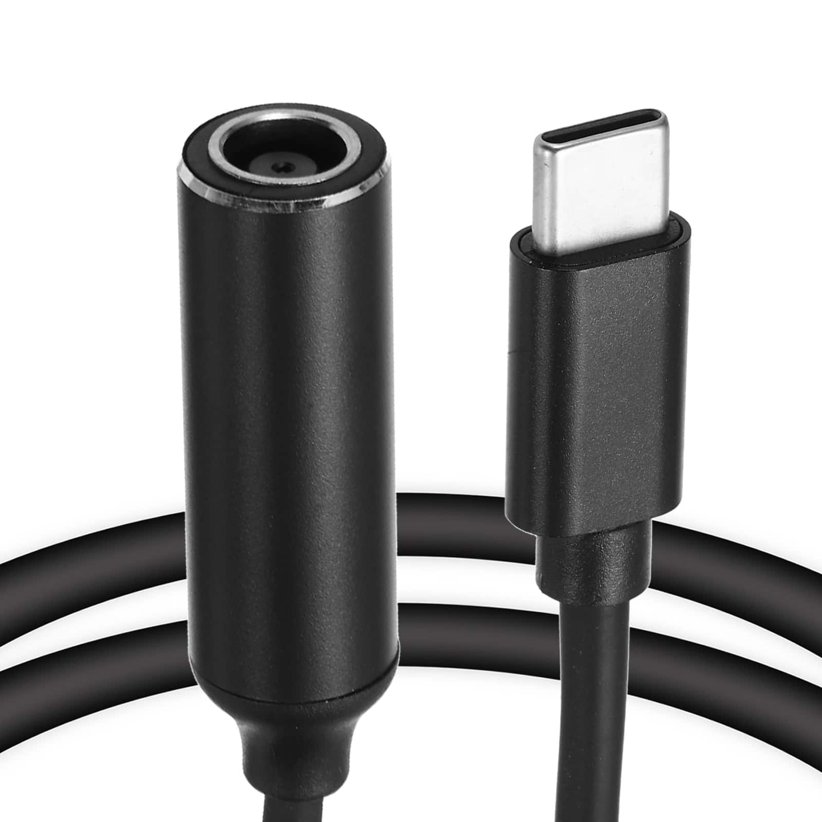 Unique Bargains - 0.6FT USB C to DC 7.9x5.5mm PD Charging Cable, 5/9/20V 65W 3.25A, for Router, Camera, TV Box, Desk Lamp - Black