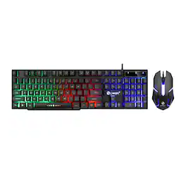 Cluzine - 104-Key Full-Size Mechanical Gaming Keyboard, Red Linear Switches, Anti-Ghosting, Compatible with Windows Desktop PC - Black