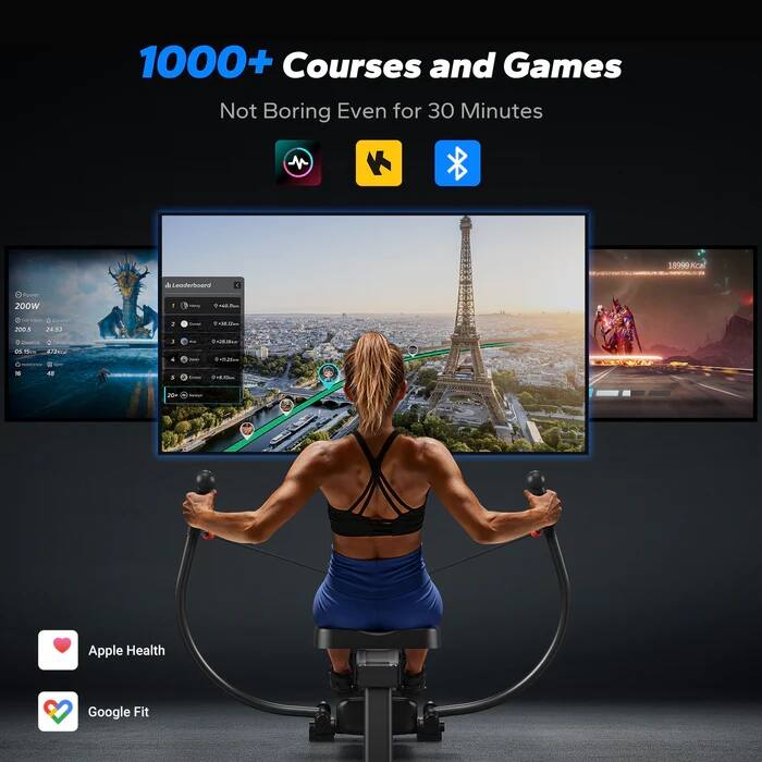 1000+ Courses and Games  
Not Boring Even for 30 Minutes  

200W  
Leaderboard  

20+ Apple Health Google Fit
