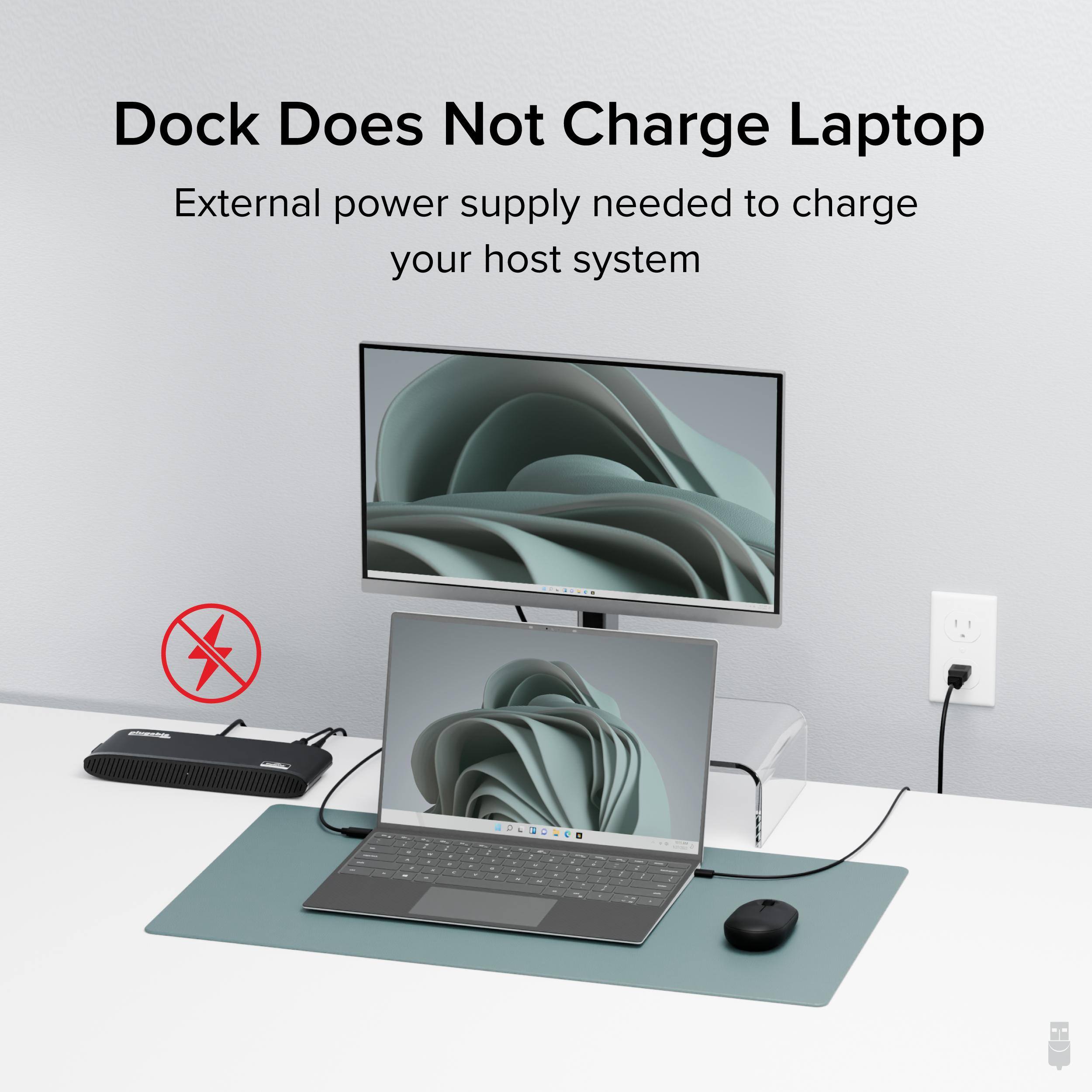 Dock Does Not Charge Laptop
External power supply needed to charge your host system