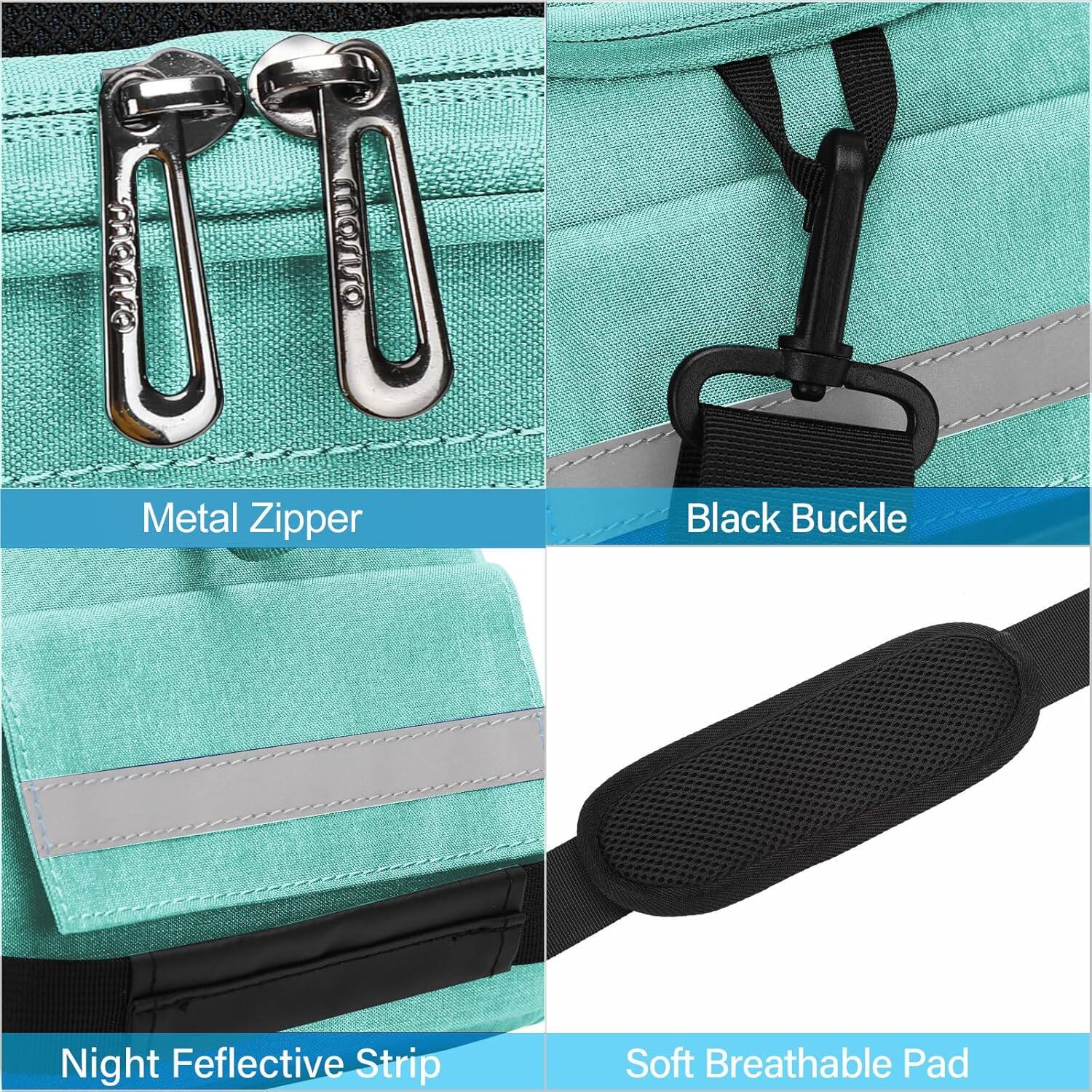Metal Zipper  
Black Buckle  
Night Reflective Strip  
Soft Breathable Pad