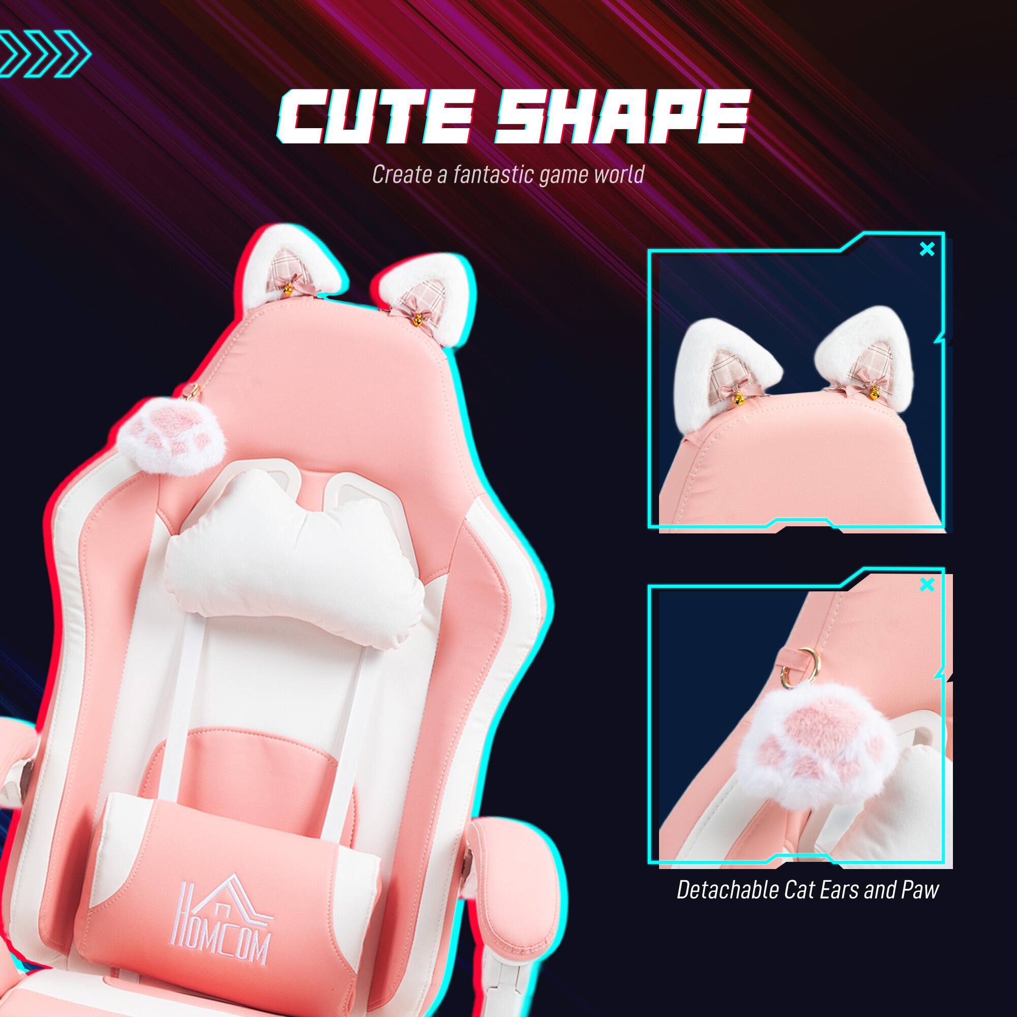 CUTE SHAPE Create a fantastic game world Detachable Cat Ears and Paw