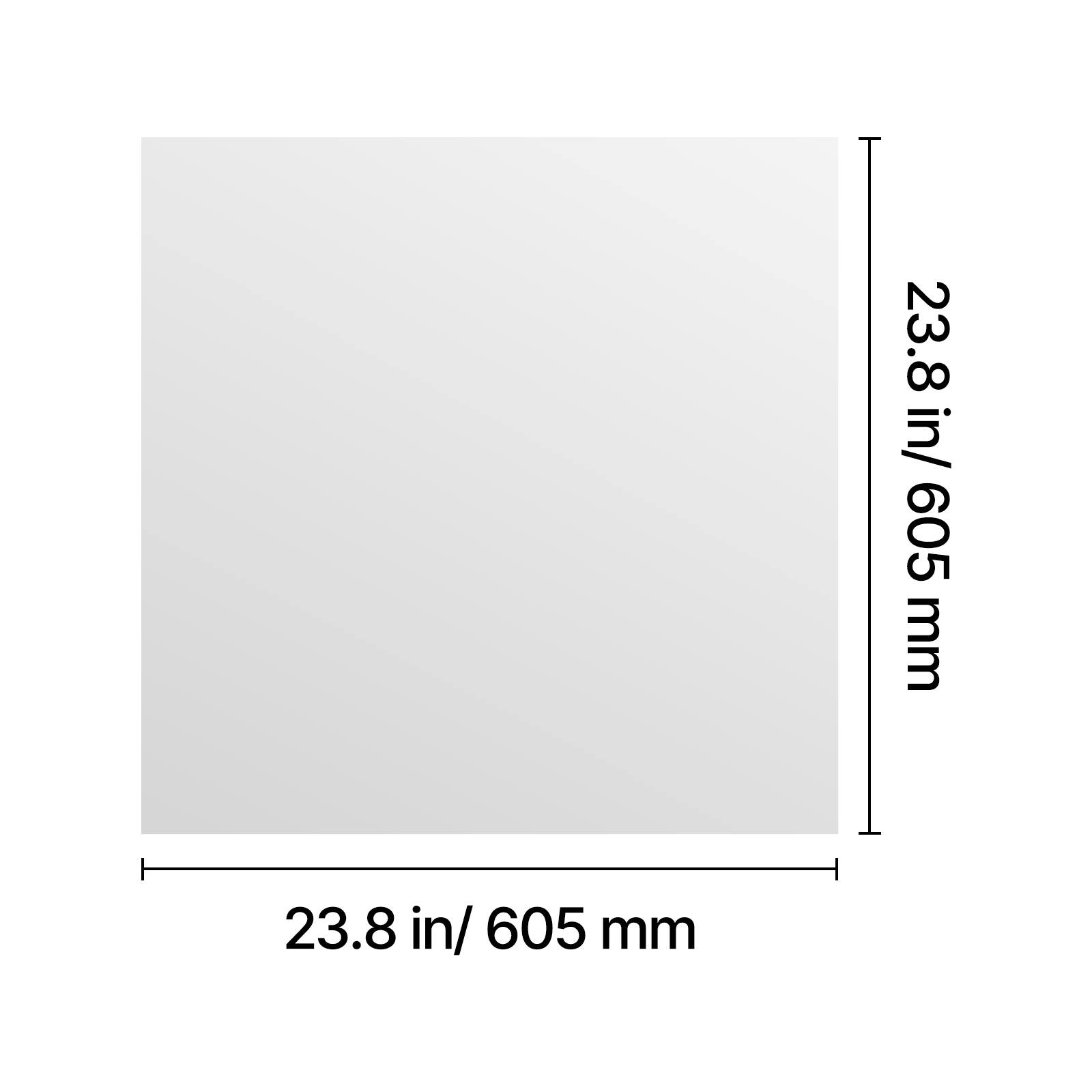 23.8 in/ 605 mm
