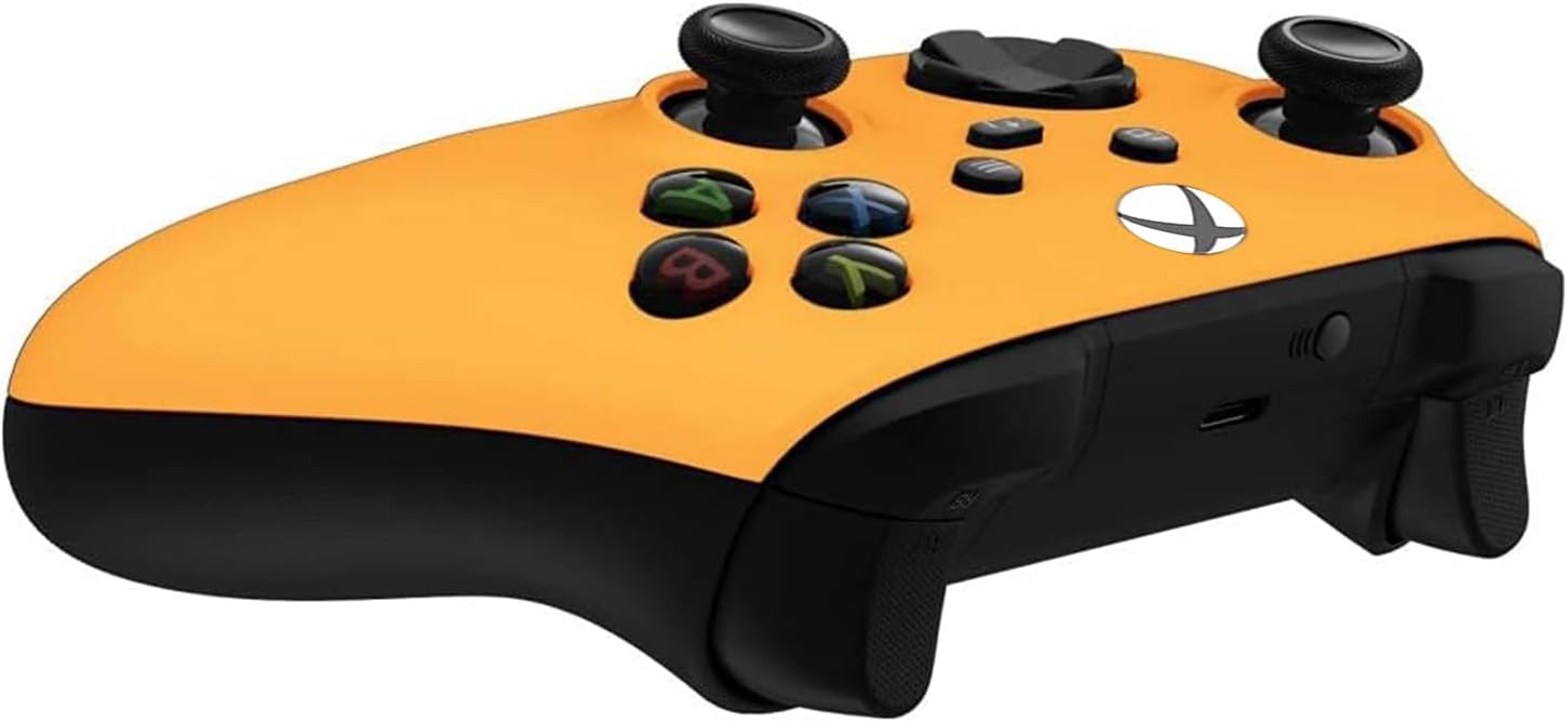 Back. Custom Controllerzz - Custom Wireless Controller for Xbox Series X|S, Xbox One, & PC - Yellow.