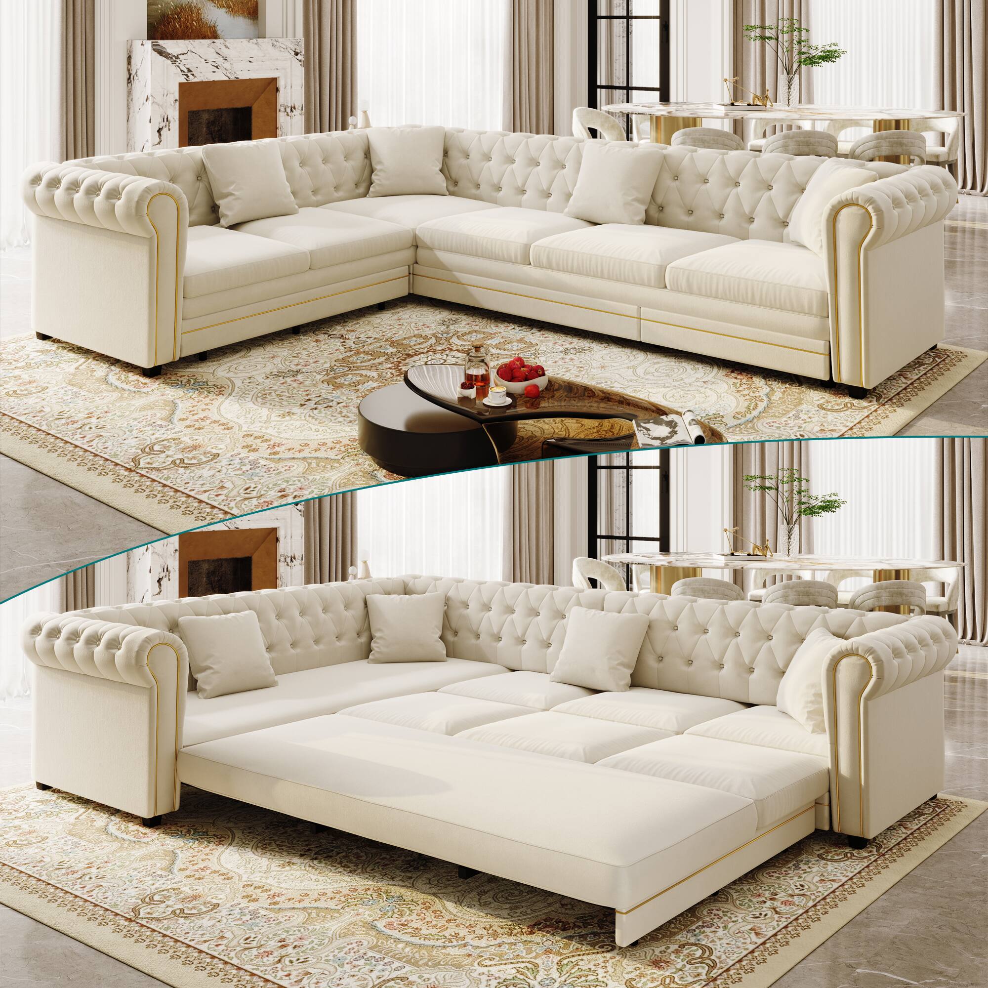 Beige White