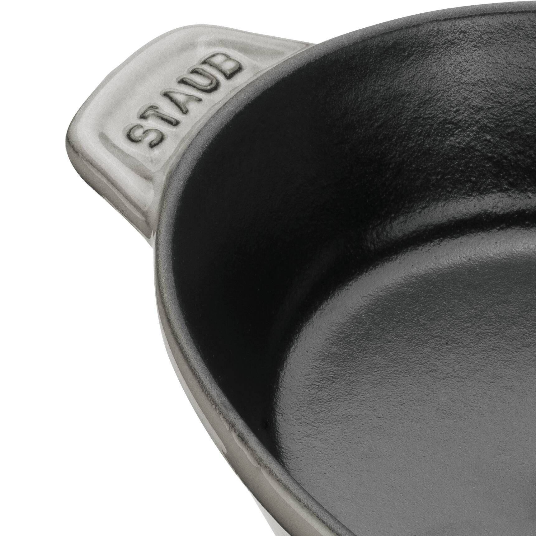Alt View 6. Staub - Staub Cast Iron 9-inch x 6.6-inch Oval Covered Baking Dish - Graphite Grey - Graphite Grey.