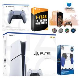 Playstation 5 Slim Disc with Extra Controller, Trigger Stop Kit and MightySkins Decal Voucher + 1 - PlayStation 5