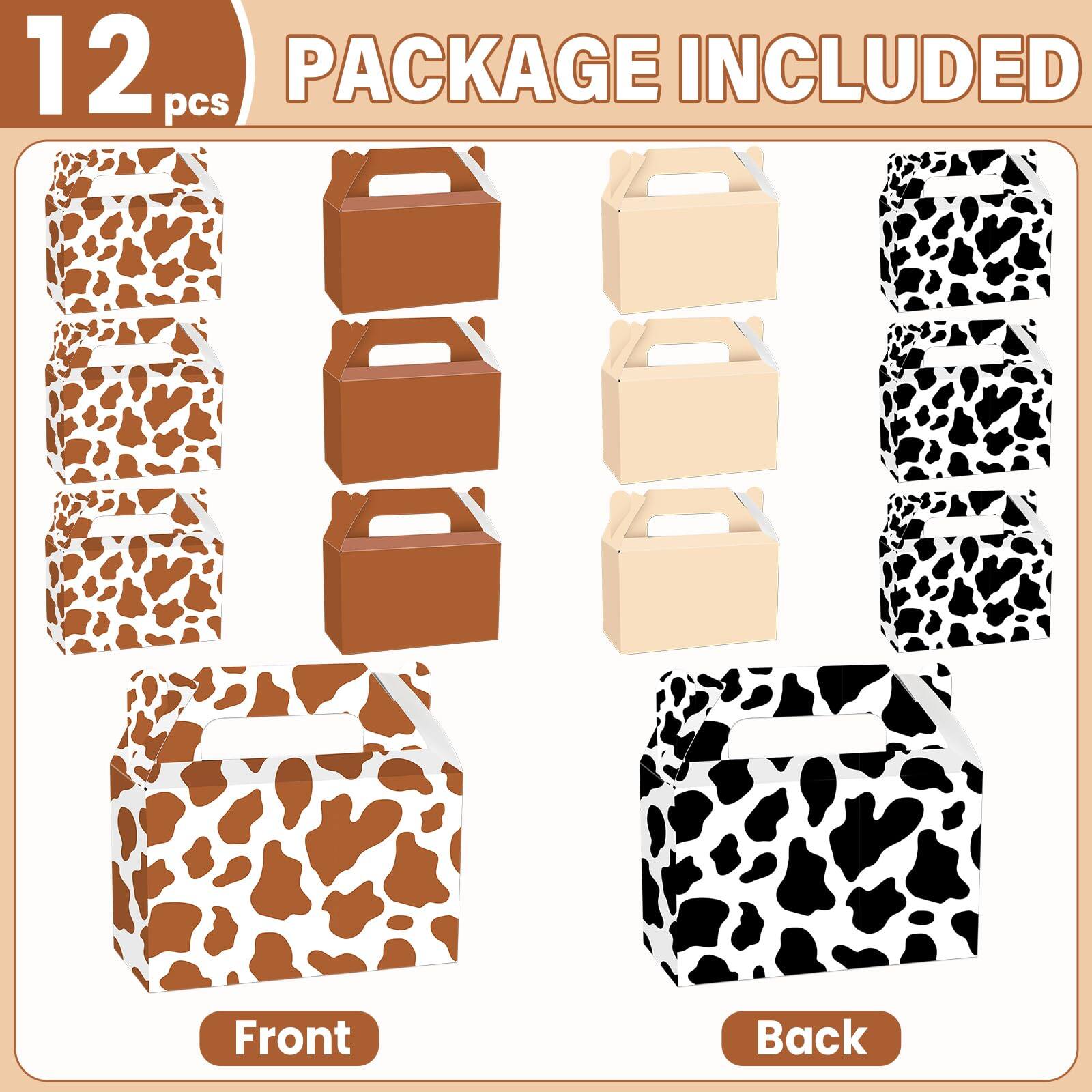 12 pcs  
PACKAGE INCLUDED  

Front  
Back