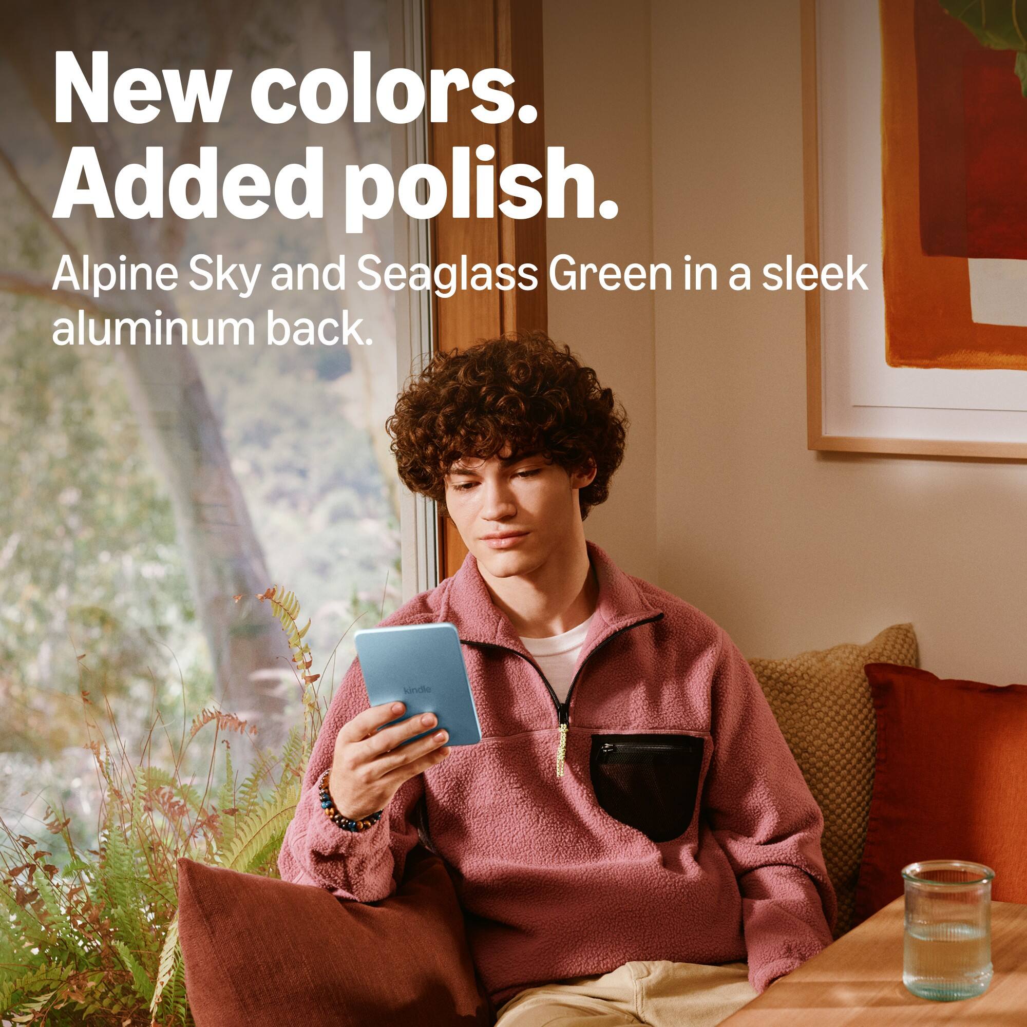 New colors. Added polish. Alpine Sky and Seaglass Green in a sleek aluminum back.