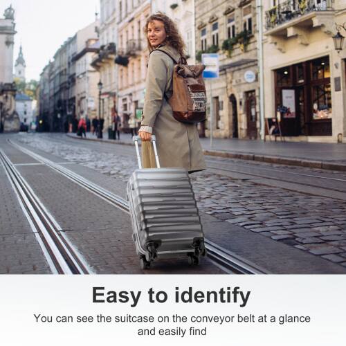 Easy to identify  
You can see the suitcase on the conveyor belt at a glance and easily find it.