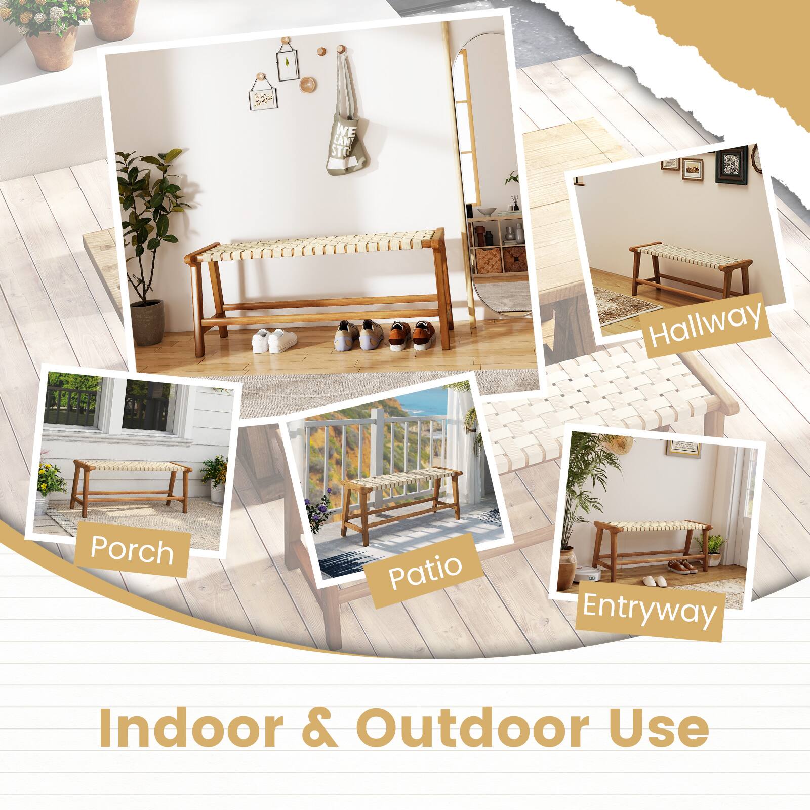 WE CAN STG

Hallway
Porch
Patio
Entryway

Indoor & Outdoor Use