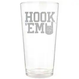 Great American Products - Texas Longhorns Etched 16oz. Rally Cry Pint Glass - Multicolor