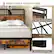 Well-crafted Platform Bed 2-Tier Storage Headboard Mute Bar Non-scratch Foot Pads